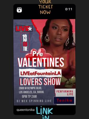 A post by @queentonika on TikTok caption: #valentinesday2024 #inthemood #tonika #queentonika  Grown & Sexy Vibes! Go to my website or instagram to purchase tickets under my name. www.queentonika.com Instagram handle: @queentonika