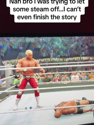 A post by @eoin.kelly on TikTok caption: I give up bro #WWE #wrestletok #WrestleMania #codyrhodes #romanreigns #therock #wwe2k23 #fyp #foryoupage #fypシ 