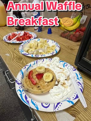 A post by @greetingsfromteachertown on TikTok caption: 4th Annual Academic UIL Waffle Breakfast 🧇 #middleschool #uil 