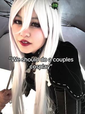 A post by @homielander__ on TikTok caption: I feel like saying this makes it so obvious #echidna #rezerocosplay #cosplay #cosplayer #cosplayanime #animetiktok #cosplayergirl #cosplaytiktok #cosplaycouple #animefyp 