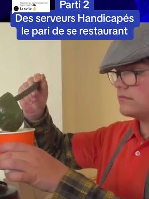 A post by @reportage13 on TikTok caption: Réponse à @Reportage.TV🎥 partie 2:des serveurs Handicapés le pari de se restaurant #drama #pourtoi #longervideos #reportage 