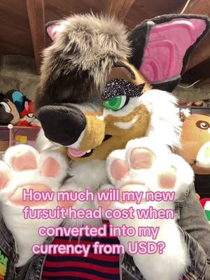 A post by @cautiousculpeo on TikTok caption: When the cad is in the tank 😩😩😩 buying a fursuit and not living in the US is ROUGHHHH