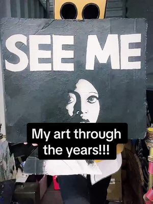 A post by @hectorsector13 on TikTok caption: I was bored dropping off art at my storage unit, I decided to throw together a fun video of all the existing art I’ve made through the years, from oldest to newest! This isn’t even all the stuff I made! Maybe I’ll show other art later down the line… Which one was your favorite? Which would you like to see a separate video for? Let me know in the comments below! #fyp #foryou #foryoupage #art #artist #artwork #artstuff #artstorage #storage #box #boxhead #boxart #cardboard #cardboardbox #cardboardart #cardboardartist #draw #drawing #paint #painting #oldart #oldartwork #newart #newartwork