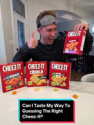 A post by @ericstruk on TikTok caption: #ad #CheezIt Can I Taste My Way To Guessing The Right Cheez-It® Flavour!?