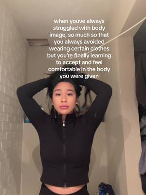 A post by @malayasarr on TikTok caption: i know it may not seem like it and im sure ill get the “what do you hsve to be insecure about” comments but ya girl is undoing years of body shame from family members, boys in school comparing my body to a wall and self ridicule. shoutout to my boyfriend for helping me feel more comfortable with who i am 