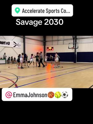 A post by @lynnlanzatellajohnson on TikTok caption: #basketball #girlsbasketball #livebytheoaks #adventuresofrexdog #fyp @Emma Johnson 🏀🥎⚽️ 