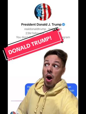 A post by @funky on TikTok caption: Ok so this just happened!      #donaldtrump #trump #president #politics #tiktok #foryou    