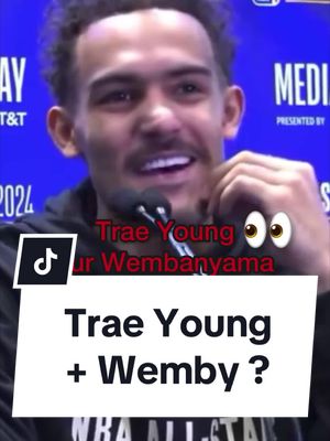 A post by @thisisclassiccourt on TikTok caption: De quoi Wemby a besoin, selon Trae Young 👀 Une possible réunion des deux ? #wemby #wembanyama #NBA #nbafrance #NBAfr #tiktoknba #nbatiktok #trae #traeyoung #subtitles #french #atlanta #sanantonio #texas #asg #allstargame