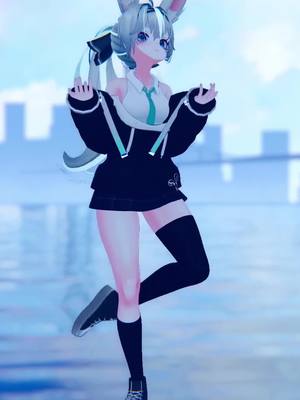 A post by @blueskywhaler on TikTok caption: Gonna Love You - rindo edition #vr #dance #vtuber