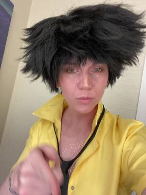 A post by @vulpesteins on TikTok caption: I was just havin fun before the Saturday rave so I hope you enjoy this lolol #cowboybebop #spikespiegel #katsucon2024 #katsucon 