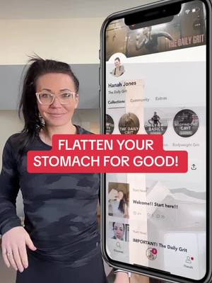 A post by @hanahraejones on TikTok caption: HOW TO FLATTEN YOUR STOMACH + 3 DEEP CORE WORKOUTS ADDED!  Yep, on top of my daily 30 minute workouts, I have one off sections like the “core” section!  Start your free trial to my app in my bio! Acter you are FREE seven days, it’ll be the best $14.99/m or $99/yr you’ve ever spent! Hanah, what? Yes! What I mean is learn how to activate + then strengthen your TVA’s (deep core)! It doesn’t matter if you’ve had kids or not! I had more of a a protruding 6 pack before I got pregnant then I do 1.5 years PP because it took me getting pregnant, to learn & understand the importance of TVA strength!  Dont be me & think a protruding core is normal. Its not. Turns out i have always had a weaker deep core, like a lot of us!    Strengthened TVA’s pull in the abdominal wall, creating a flatter and more tone stomach!