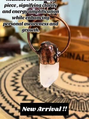 A post by @highland_crystal_select on TikTok caption: The Clear Quartz necklace is a stunning piece of jewelry, signifying clarity and energy amplification while enhancing personal awareness and growth. #crystal #crystalnecklace #crystalhealing #crystalgift #necklaces #necklacehack 