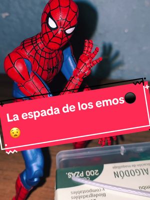 A post by @ian_wolf24 on TikTok caption: La espada de los Emos😧⚫️#parati #fyp #viral #clipsdespiderman #Spidermanmemes #comedia #emo #funny #foryoupage 