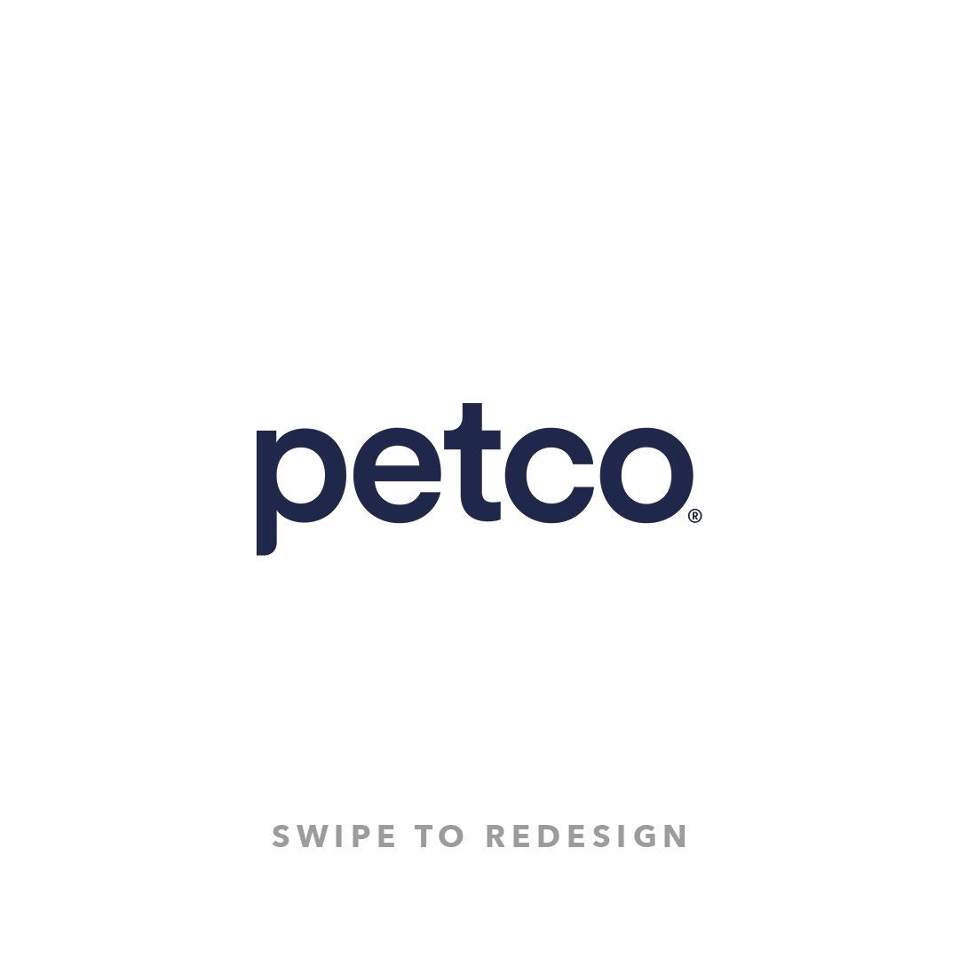 A post by @rebrandeverything on TikTok caption: In 2021, Petco's minimalist rebrand sparked a lot of debate. As 'Rebrand Everything,' I was inspired to put my own spin on it. Here are 5 redesign options that tackle the main criticisms of the original 'soulless' rebrand. Let's dive into these alternatives together! #logodesigner #logodesign 