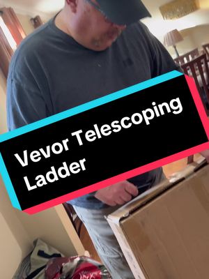 A post by @strengthhopeexperience on TikTok caption: This thing is awesome! Find the link below. #vevor #telescoping #ladder 