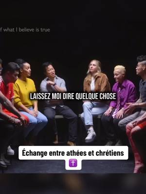 A post by @enfantduchrist__ on TikTok caption: Échange entre athées et chrétiens 😳