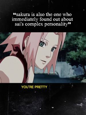 A post by @sakuraadmirer on TikTok caption: genuinely can‘t stand it when people claim that sakura and sai hate each other. their difficult start was inevitable due to sai‘s past and narusaku still grieving their loss of sasuke and not wanting a replacement yet, but throughout the show he‘s proved himself to be a great friend. his dynamic with sakura in particular has always intrigued me so much. i think her interactions with sai also emphasise her emotional intelligence. and not gonna lie… i‘m starting to like them as ship too, lmao 😭 what can i say, angst is my favourite genre… #sakura #sakuraharuno #sakurauchiha #sakuranaruto #sai #sainaruto #saiyamanaka #naruto #narutoshippuden #fakesmile #narutotiktok #animetiktok #sakusai #saisaku #saisakura #sakuraedit #sakuraharunoedit #saiyamanakaedit #fyp #foryoupage #foryou 