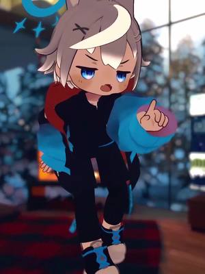 A post by @blueskywhaler on TikTok caption: Mama didn't raise no Biiiiish… #freestyle #vtuber #dance