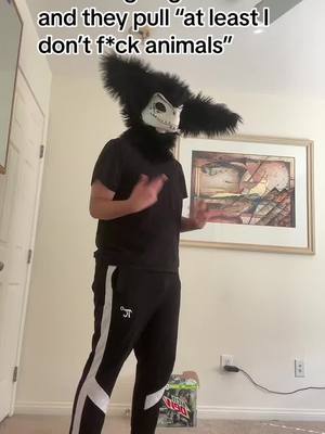 A post by @ll_ashen_ll on TikTok caption: They always pull this move #furry #dino #dinomaskfurry #dinomask #fursuit #fyp 