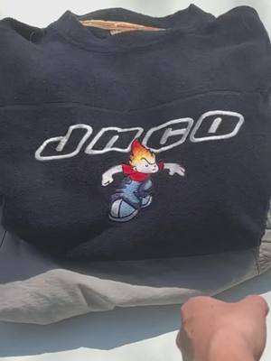 A post by @skimancody on TikTok caption: new things coming to the depop LINK IN BIO. I have custom 1/1 as well as vintage ❤️ #depop #depopseller #jnco #depopsellertips #vintagefashion 