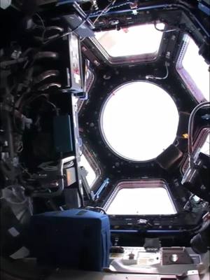 A post by @the.space.nerd on TikTok caption: Astronaut veiws the Cupola on the #Internationalspacestation (ISS) |  #spacetok #earth #iss #foryou 