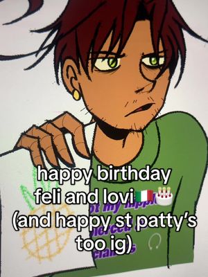 A post by @committingneckrope on TikTok caption: happy bday to my favorite europeans  also lets ignore the fact that my designs for them change halfway through the video #hetalia #aphitaly #aphromano 