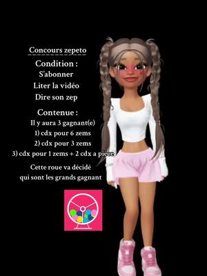 A post by @zepeto_.crs on TikTok caption: qui veut participer ? Totalement gratuit donc allez y 😍🪼 #prtoi #fyp #viral #zepeto #concours 