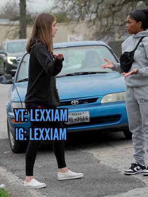 A post by @lexxiam_ on TikTok caption: Catching a bullet in the hood! OUT NOW on YouTube 😂 #viral #explore #explorepage #trending #fyp #lexxiam #topnotch #tng #houstoninfluencer #fypシ #pranks #reels #funny #public #foryoupage #htx #lexxiam