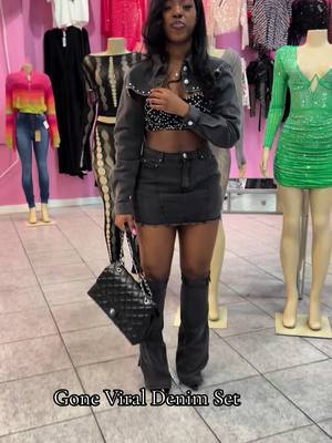 A post by @shopqueenofdiamonds1 on TikTok caption: Stepping out in style, because fashion is my language and confidence is my accessory.  www.shopqueenofdiamonds.com Search: Gone Viral Set 💃✨ #Fashionista #StyleStatement #fashioninspo #detroitboutique #detroit #boutique #fashiontiktok 