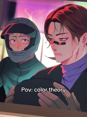 A post by @nunu.senpai on TikTok caption: 99% of color theory is trusting the process #colortheory #anime #jjk 