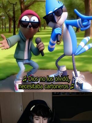 A post by @elneisanttv on TikTok caption: MORDECAI Y RIGBY TIENEN UNA BATALLA DE RAP #mordecaiandrigby #mordecai #rigby #bensonboone #elneisan #neisan 