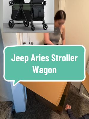 A post by @sighmegxn on TikTok caption: The JEEP ARIES Stroller Wagon, am I officially a cool mom? 🤣 #jeeparies #strollerwagon #wonderfold #jeepwagom #jeepstrollerwagon #jeep #fyp #momtok 