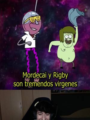 A post by @elneisanttv on TikTok caption: MORDECAI Y RIGBY VS BENSON BATALLA DE RAP #mordecai #mordecaiandrigby #bensonboone #mordecai #rigby #neisan #elneisan 