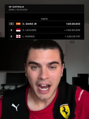 A post by @campolunghitv on TikTok caption: GP D’ AUSTRALIA 🇦🇺 1-2 FERRARIII 🔴🔴 #f1 