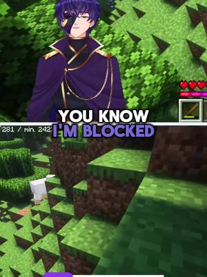 A post by @manzaka_ on TikTok caption: He blocked me so fast #manzaka_ #vtubers #fypシ #Minecraft 