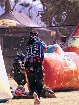 A post by @paintball on TikTok caption: The OG Ryan Moorhead handling business at the NXL Las Vegas Open! #paintball #nxlpaintball #fyp 