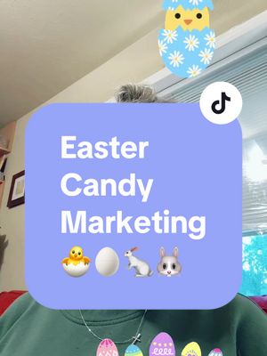 A post by @paulalove65 on TikTok caption: #Easter #marketing #Bunny #grandma #Love #LOL 🐰🐣🗿Easter Candy opening oopsie 😂😂😂