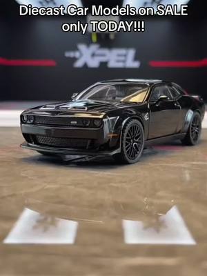 A post by @alloycars on TikTok caption: Monthly restock out NOW!🔥 Check our website in bio!🎁 #sale #fyp #diecastcar #dodgechallenger #dodge #cars #diecast #diecastcollection 