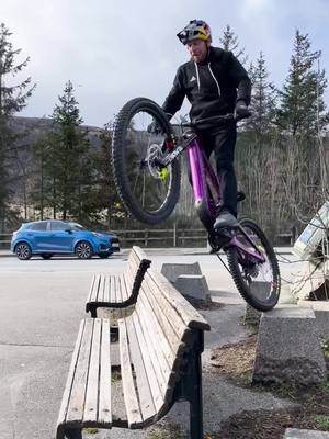 A post by @danny_macaskill on TikTok caption: This bike is a wee trials machine! Loving the Heckler SL soo far 😍  #santacruzbicycles #ebikes #trials #mtb #mountainbike #streetrials #balance #fun #aviemore #Scotland #travel #lightweight