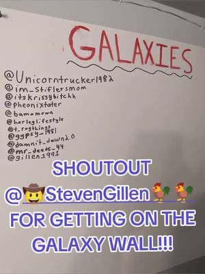 A post by @oh_snap_its_steven on TikTok caption: @🤠Steven Gillen🐓🐓 #ShoutOut #Galaxy #Wall #Gift #Love #HappyBirthday #Birthday #ForYouPage #ForYou #FYP 