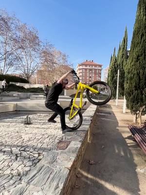 A post by @danny_macaskill on TikTok caption: Working out this tyre tap line from Barcelona 🧩  #streettrials #santacruz #balance #mt7 #weridecb #trials #mtb #santacruzbicycles #travel #stunts #brandofthebrave #practice #perserverance 