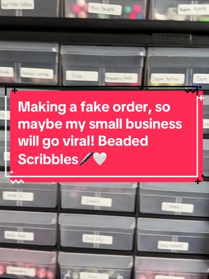 A post by @beaded.scribbles_madi on TikTok caption: Beaded Scribbles!  Go shop my tiktok shop!  First 6 orders comes with a free keychain!  ❤️🖊️  #fyp #viral #SmallBusiness #crafty 