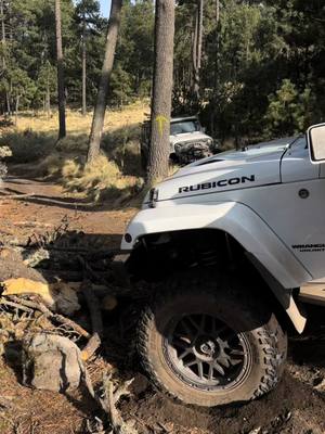 A post by @mikelara13 on TikTok caption: Embancado con todo y bloqueos 🥹 #jeep #4x4 #jeepedos 