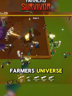 A post by @qazitv on TikTok caption: So excited to finally announce our new game, Shotgun Farmers: Survivor! A rougelite bullet heaven game where you defend your gun farm from the zombie horde! #indiegame #gamedev #pcgaming #gaming #shotgunfarmers 