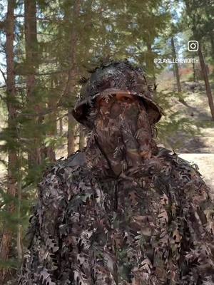 A post by @quikcamo.com on TikTok caption: Clay getting ready to disappear in #QuikCamo gear this year ✊ #camo #realtree #hunting 