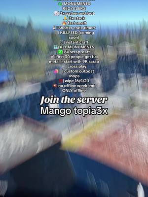 A post by @mangomadness30 on TikTok caption: JOIN UP #fyp #foryoupage #rust #rustcommunityserver #discord 