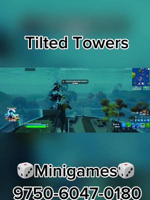 A post by @infernus_discord1 on TikTok caption: -9750-6047-0180-                         🎲Tilted Towers Minigames🎲 Play this Map with youre Friends 🎯 #fortnite #uefn #creative #fyp #viral #fortniteotto #tiltedtowers #tiltedzonewars #fortniteclips 