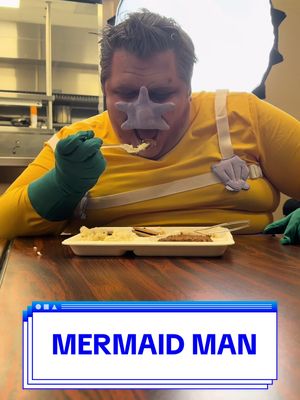 A post by @mitch.elley on TikTok caption: only you can save this old man by watching the new @Laugh Over Life video 🫶 #mermaidman #mermaidmanandbarnacleboy #laughoverlife 