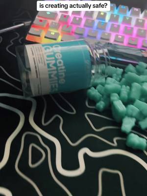 A post by @healthflux on TikTok caption: here’s why you should stop taking creatine… only joking, you should be taking creatine just dont take powder. Try these Creatine Gummies instead! #creatine #tiktokmademebuyit #gym 