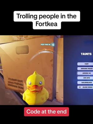 A post by @returnfn on TikTok caption: Trolling people in the Fortkea ahha #fortnite #fyp #fortnitecreativemaps #fortkea 